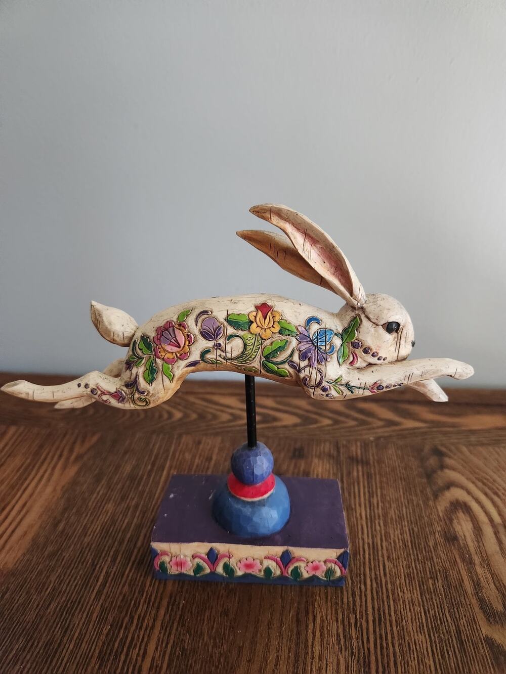 Jim Shore 2003 Heartwood Creek Countryside Beauty Flying Rabbit Leaping